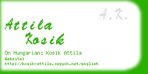 attila kosik business card